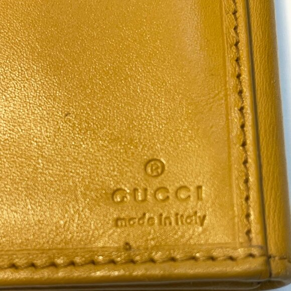 Gucci Vintage Leather and Canvas Double Hook Long Wallet - Preowned - Picture 14 of 15